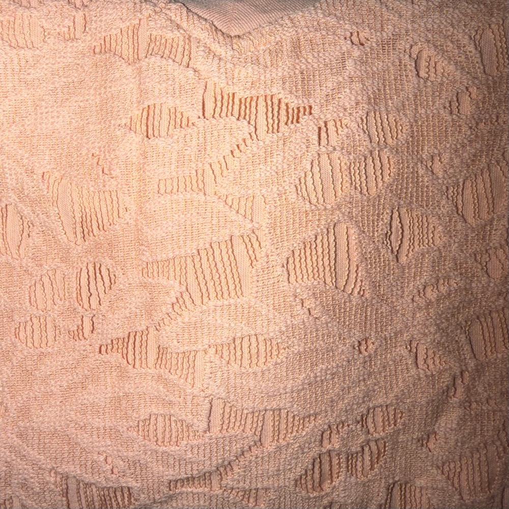 G by Giuliana NWOT Lace Front Tank Top 1X Soft Peach V-Neck Cotton Blend Chic - Picture 9 of 9